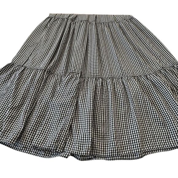 Max Studio Black Gingham Ruffle Tiered Maxi Dress, S - Picture 7 of 11